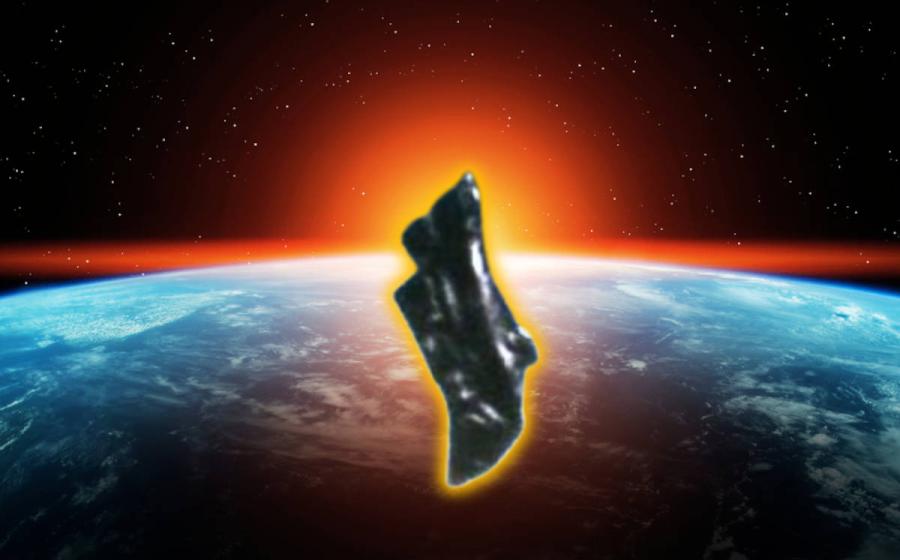 Enhanced image of the Black Knight Satellite, made by author.