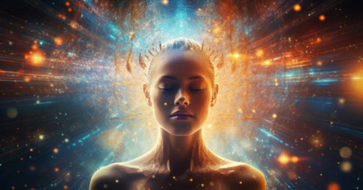 AI Generated representation of a woman and her consciousness. 