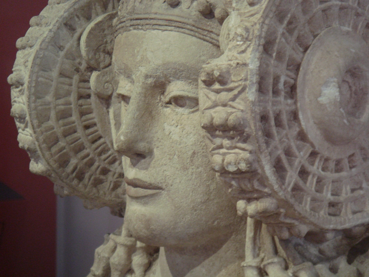 The Lady of Elche is a once polychrome stone bust that was discovered by chance in 1897 at an archaeological site on a private estate in Spain. (Source: Wikipedia)