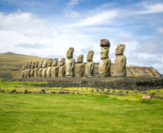 Moai Statues on Rapa Nui, Easter Island.