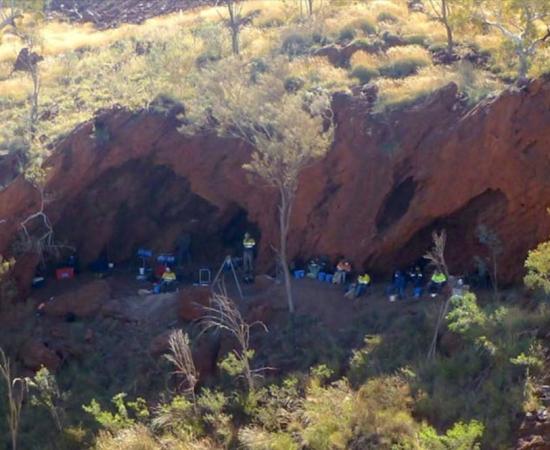 The excavation team at Juukan Gorge in 2014