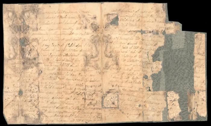 A page found in the wallet near Henry Peglar's skeleton&nbsp;