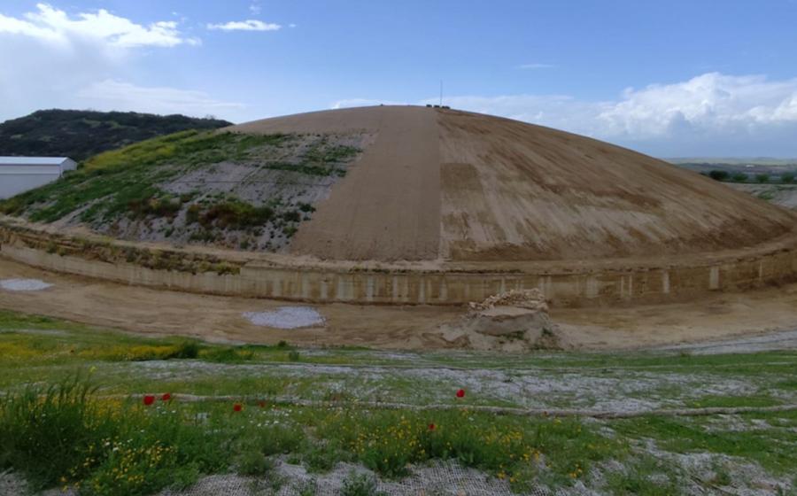 The entire enclosure of the Kasta Tomb at Amphipolis, Macedonia.