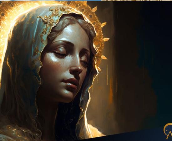 AI illustration of the Virgin Mary.