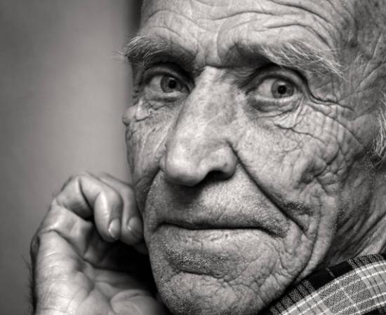 An elderly modern human