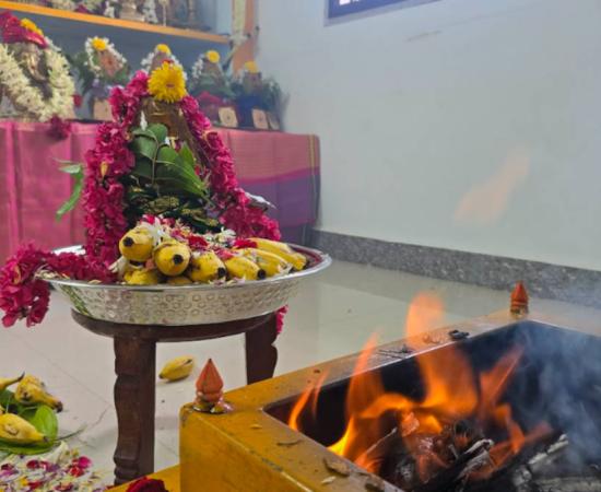Homa/Hava fire ritual for spiritual cleansing.