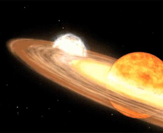Conceptual image of T Coronae Borealis outburst predicted for late 2024.                  Source: NASA’s Goddard Space Flight Center