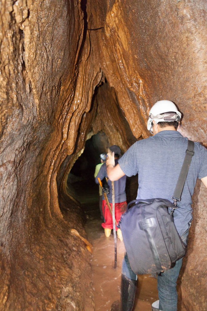 Walking in a Tayos Cave