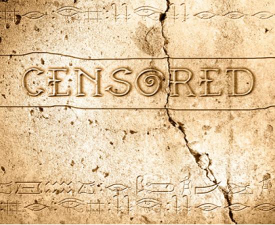 Censored on Egyptian wall.